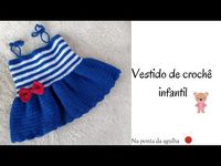 Vestido de crochê infantil - YouTube