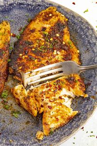 Blackened Fish Recipe - This blackened fish recipe is the perfect easy weeknight meal with your favorite fish butter basted, generously seasoned with blackening seasoning and seared.