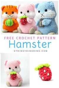 Free Hamster Amigurumi Crochet Pattern. Make a super cute and super easy hamster with this free crochet pattern! Visit our site now to get it.