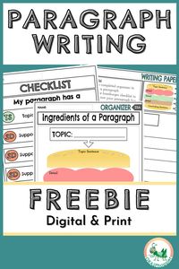 These free paragraph writing tools will help your students organize, draft and edit their paragraphs. Perfect for any student working on writing complete paragraphs with a topic sentence, supporting details, and a concluding sentence. Pair these paragraph writing supports with GRASPhopper's How to Write a Paragraph Teaching video and Foundations of Paragraph Writing resource for a complete lesson. CLICK NOW to get this paragraph writing freebie!