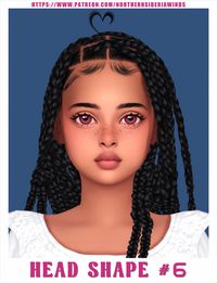 | northernsiberiawinds | ts4cc | sims 4 cc | sims 4 mm cc | maxis match | alpha | female presets | child presets | head shape presets |