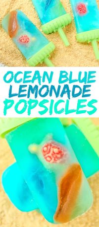 Have you ever seen those homemade popsicles with gummy bears? These ocean blue lemonade popsicles are like the beach and ocean version of those! These DIY popsicles may not be healthy but they’re sure easy, delicious, and perfect for kids or for toddlers! And if you want to make them a little healthier this summer, you could always add a little fresh fruit with the gummy sharks and turtles!