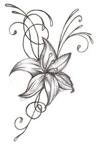 lily tattoos with vines | tiger lily tattoo vines