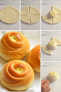 THE BEST CUSTARD ROLLS RECIPE ; Custard Rose Rolls | MerryBoosters | Recipe | Buns recipe easy, Sweet roll recipe, Bread recipes homemade