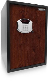 Honeywell 5107SA Digital Security Safe with Depository Slot Faux Wood Door Panel Cherry