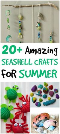 Do you collect seashells? Here are 20+ Amazing Seashell Crafts for Adults and Kids. I love the bangle bracelet! You're sure to find a craft perfect for you and your kids.