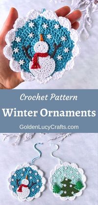 Crochet Winter Ornaments - GoldenLucyCrafts