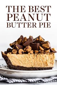 This homemade Peanut Butter Pie is made from scratch with just a few ingredients and will have everyone coming back for seconds! Super easy recipe!