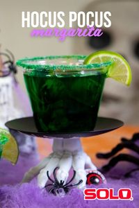 Cast a spell on your guests with these easy to make Halloween themed margaritas.