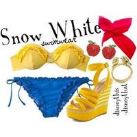 Snow White (Bikini by DisneyThis-DisneyThat @Polyvore) #SnowWhiteAndTheSevenDwarfs