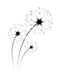 Abstract dandelion background vector illustration