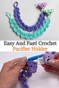 Today we will learn how to crochet our own clip or pacifier holder. This free crochet pattern is perfect for a quick little project for beginners. It also becomes a super useful object for moms, because only those who have children know how many times babies drop on the floor or lose their pacifiers, sometimes getting them costs us hours that are so necessary to attend to other things at home! This is quite an easy pattern and it is a nice gift for your babies. Don't waste time...