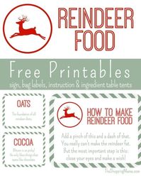 Reindeer food free printable for Christmas Eve. Your kids will love this Christmas Eve tradition! MomTrends.com #christmastradition #freeprintable #christmasprintable #reindeerfood #christmas