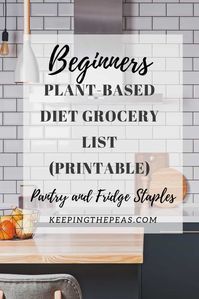 A complete list you can print off and take with you to the grocery store to stock your pantry and fridge full of nutritious and filling foods to help you on your journey to a plant-based vegan lifestyle. 