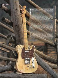 Fender 1951 Nocaster vintage guitar 8 x 11 pinup photo 1991 full page article #Fender