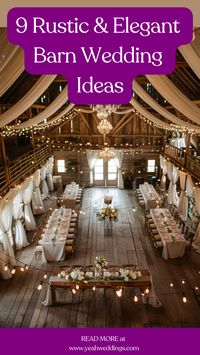 Explore rustic and elegant barn wedding ideas with our guide on DIY decor, themes, and tips. Transform your barn into a stunning venue with charming decorations and creative themes. Learn how to create a memorable barn wedding with our easy-to-follow tips. Discover unique ideas to make your special day truly beautiful and unique. Click now to start planning your dream rustic wedding and find inspiration for every detail.