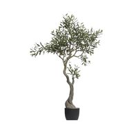 Place this decorative faux olive tree on a small pedestal in the corner for added accent to the room decor. To add a warm and cozy atmosphere, string a few lights through the branches and let it light up the corner. This is great to light the end of a hallway, either side of the door in the foyer or next to a table in the living room. Dimensions: 27.6 x 27.6