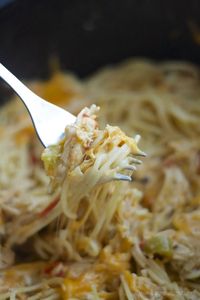 Crock-Pot Cheesy Chicken Spaghetti