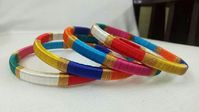 How to make Multicolor Silk thread Bangles @ home|| diy Bangles || Brida...