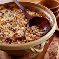 There are many recipes for cassoulet, the classic French dish that gets its name from the pot its baked in. This version includes duck confit and garlic sausage.