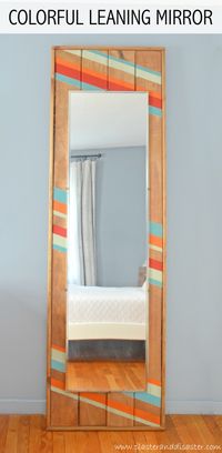 Colorful leaning mirror -- Plaster & Disaster