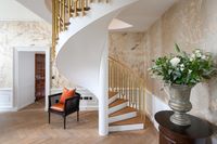 Bring a stylish flare into your home with this modern spiral staircase. Combining luxury and art together shows the stunning history of 9 Millbank