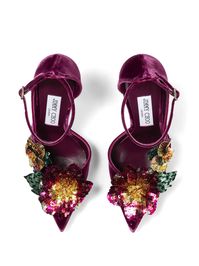 Jimmy Choo Azara 100mm floral-embellished Pumps - Farfetch