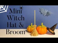 DIY Mini Witch Hat and Broom || #diycrafts #miniature - YouTube