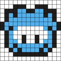 Blue Puffle (Club Penguin) Perler Bead Pattern | Bead Sprites | Characters Fuse Bead Patterns