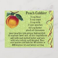 peach cobbler postcard | Zazzle.com