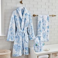 Streamline your routine with this convenient set boasting a charming floral print. Featuring a robe, bath towel and shower caddy, this collection gives you what you need to hit the showers in timeless style. Designed exclusively for Pottery Barn Teen by lifestyle brand LoveShackFancy. Shower Caddy Made from 150-Denier recycled polyester, with peva surface coating. Available in Blue, Pink or Lavender (each sold separately). Spot clean. Imported. Robe OEKO-TEX(R) STANDARD 100: tested for 1000+ harmful substances to keep you and your family safe from chemicals common to textile manufacturing. 14.HUS.42449 HOHENSTEIN HTTI. By choosing our cotton products, you're supporting our investment in Better Cotton's mission. This product is sourced via mass balance and therefore may not contain Better C