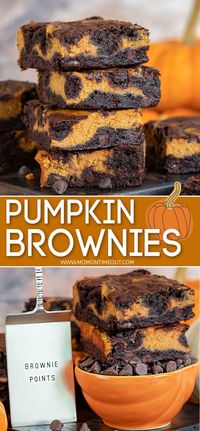 These Pumpkin Brownies are extra fudgy and rich, with a layer of pumpkin cheesecake for the ultimate fall dessert! Great for the holidays!