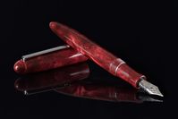 Classic shape fountain pen made of red resin. Still for sale ☺  #fountainpen #fpgeeks #handmade #pens #custompen #pmarcinski #penturning #penaddict #calligraphy #writing #ink #fountainpens #design #pen #penporn #handgefertigt #füller #handgemacht #handarbeit #füllfederhalter #bespoke #piorawieczne #resinart #resin