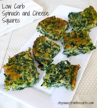 Low Carb Spinach and Cheese Squares - tasty party food or a yummy snack!