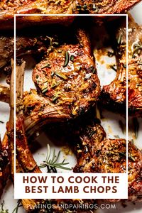 Learn how to cook lamb chops with perfect results every time! Make a quick marinade with olive oil, garlic, lemon and rosemary. Then, cook your chops on the grill, in the oven, or on the stove. 