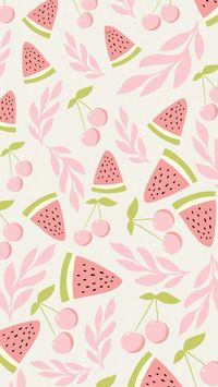 #summer #wallpaper #wallpaperforyourphone #summerstyle #summervibes #summertime #watermelon #cherries #pastel #background #backgroundsforphones #graphics #pretty #preppy #trendy #trending