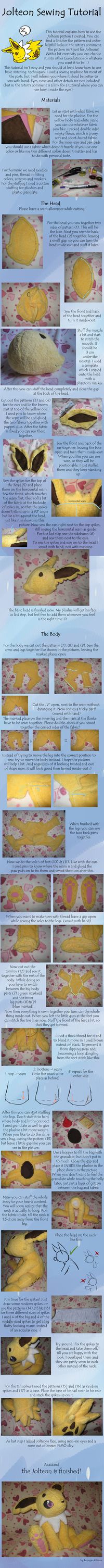 Jolteon Sewing Tutorial by Renegar-Kitsune