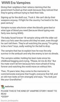 Vampire WWII story ideas