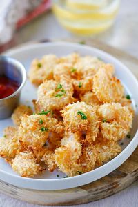 Parmesan Baked Popcorn Shrimp