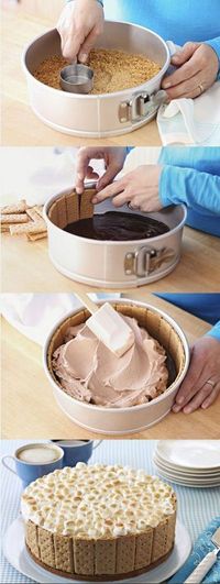 S’mores Ice Cream Cake. Excellent ice cream cake. Easy to make. The cake looks very impressive.