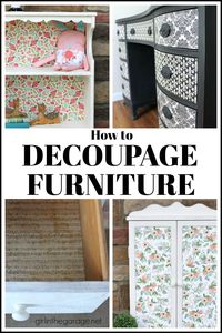 How to Decoupage Furniture - Girl in the Garage®