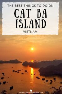 Planning your Vietnam travel Itinerary for your South East Asia Backpacking Route? Here's why you need to include Cat Ba Island in Halong Bay | #vietnam #travelvietnam #seasia #backpacking #bestofvietnam #catba #catbaisland #northvietnam #vietnamroute #bestofasia #vietnamislands #halongbay