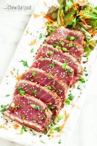 Marinated Seared Ahi Tuna - Made this. So crazy good!