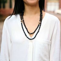 Jet Black Glass Convertible Necklace ($98)