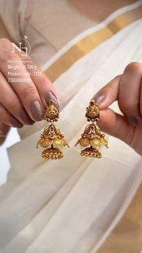 Very gorgeous Lakshmi jhumka 7112 Weight : 11.730 grams Gold : 22 carat #lakshmi #jhumka #gold #jewelry #fashion #trending #reels #love #design #beautiful #earrings #jewellery #life #fashionblogger #ootd #foryou #unique #photooftheday #explore #bride #women #girl