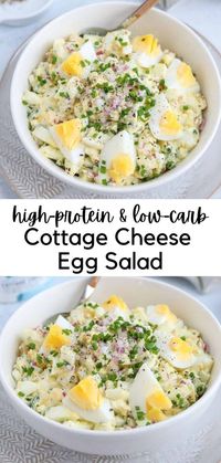 Creamy cottage cheese, perfectly boiled eggs, and a medley of fresh herbs create a protein-packed delight. Whether served on toast, crackers, or as a refreshing salad, this recipe offers versatility and wholesome goodness. High protein, low carb. Healthy lunch ideas.