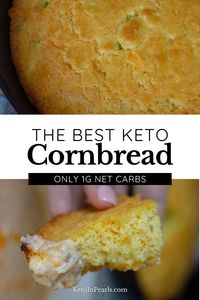 This Cornbread recipe is keto and low-carb. The best side for your chili and soups, you'll love this super fluffy, tender, and moist cornbread.