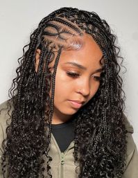 Check out our blog for details on hair used and various tribal braids hairstyles. Braids with designs. Cornrows with designs.