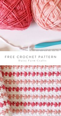 Free Pattern - Crochet Puff Stripes Baby Blanket