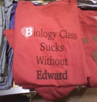 Biology Class Edward Cullen Twilight Saga Tee Shirt Outfits Easy 30 day return policy